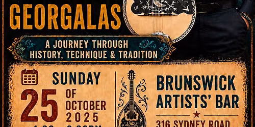 Free Workshop : The Evolution of the Bouzouki with Dean Georgalas.