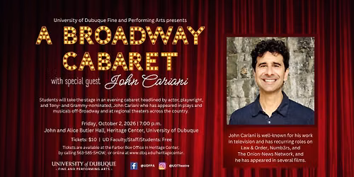 A Broadway Cabaret with Special Guest John Cariani