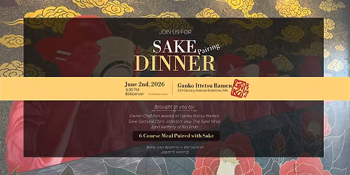 6 Course Sake Pairing Dinner