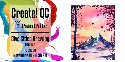 Paint Nite at Five Cities Brewing: Falling into Winter