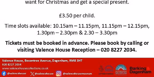 Visit Santa's Grotto & meet Father Christmas