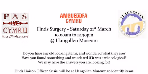 Finds Day 21st March @ Llangollen Museum