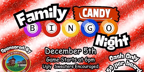 Christmas Family Candy Bingo Night