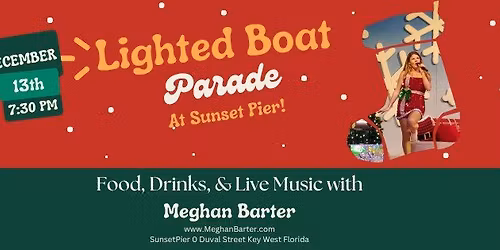 Key West Lighted Boat Parade - Christmas Carols with Meghan Barter