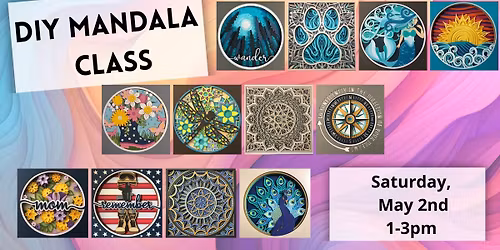 Crafternoon Mandala Workshop - Saturday, May 2nd 1-3pm