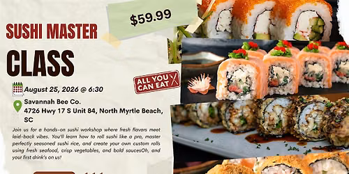 Sushi Master Class at Savannah Bee Co.