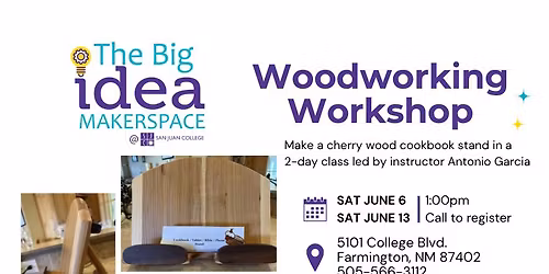 Woodworking Workshop - Cookbook Stand