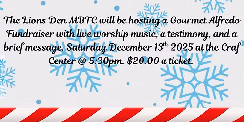 come join us Gourmet alfredo fundraiser