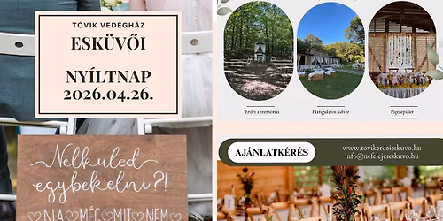 Erdei esk\u00fcv\u0151i ny\u00edlt nap a T\u00f3vik Vend\u00e9gh\u00e1zban