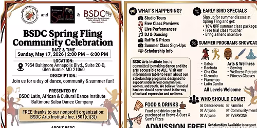 BSDC Spring Fling Community Celebration