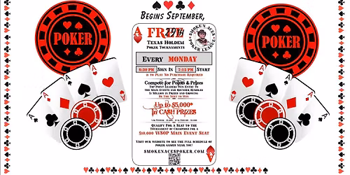 \u2660\ufe0fTexas Holdem\u2660\ufe0f Mondays @ the PIAZZA