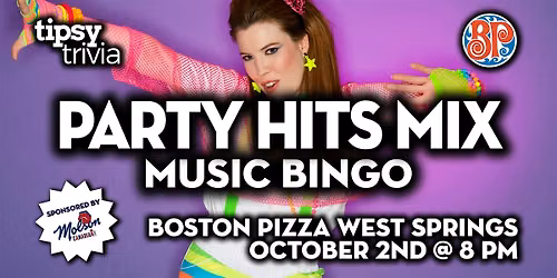 Calgary: BP's West Springs - Party Hits Music Bingo - Oct 2, 8pm