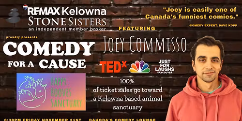 Comedy for a Cause for Happy Hooves presented by Stone Sisters of Remax Kelowna