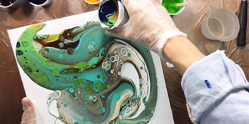 Flip Cup Acrylic Pour Painting Class for Adults & Teens