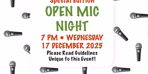 Waterbean Poetry Special Edition OPEN MIC NIGHT