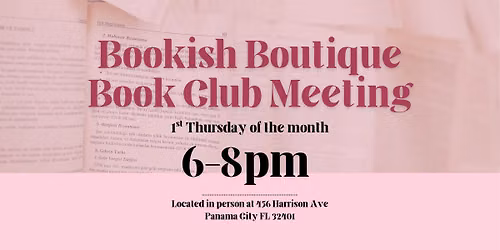 Bookish Boutique Book Club Meeting Sept!