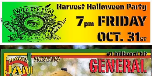 General Smiley & Planet Jam Harvest Halloween Party at Wild Eye!