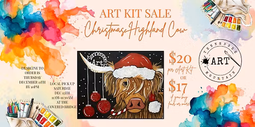Week #2 Christmas Highland Cow Art Kit Pick Up Saturday 12\/13\/25