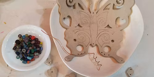 Pottery Handbuilding with Mixed Media: Butterfly Dangle 
