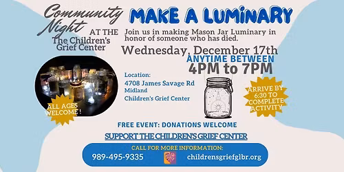 Holiday Luminary Evening with the Children's Grief Center