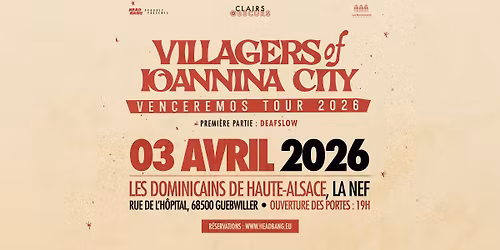VILLAGERS OF IOANNINA CITY \u2022 Deafslow \u2022 Les Dominicains de Haute-Alsace, La Nef \u2022 Guebwiller (68)