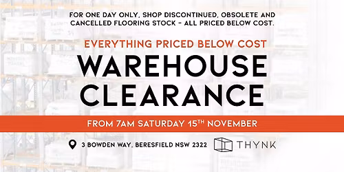 THYNK Warehouse Clearance Sale \u2013 Tiles from $1 in Beresfield