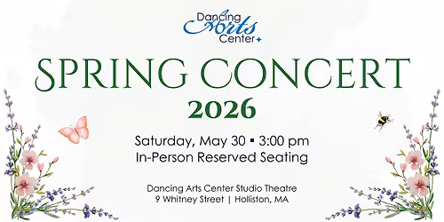 Spring Concert 2026 | In-Person | Saturday, May 30 - 3:00 p.m.