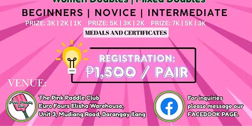 1st PINK PADDLE CLUB TOURNAMENT
