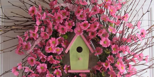 Birdhouse Wreath Craft Class Workshop