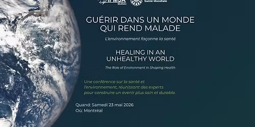 Colloque de Sant\u00e9 Mondiale: Gu\u00e9rir dans un monde qui rend malade