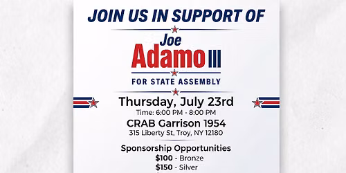 Join Joe Adamo III in Troy