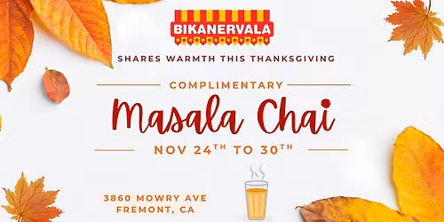 \u2615 Chai on Us - A Thanksgiving Treat! \ud83e\udde1