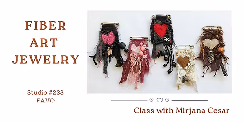 Fiber Art Jewelry Workshop: Statement Brooches