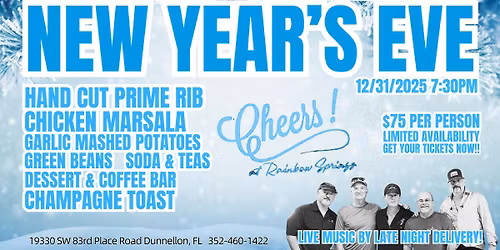 New Year's Eve at Cheers!