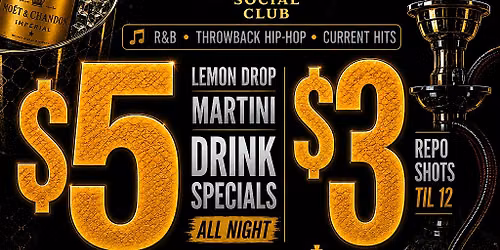 Bottom's Up Saturday @ Cato's $3 repo shots