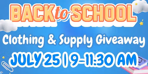 Back-to-School Clothing and School Supplies Giveaway at FBC Macclenny