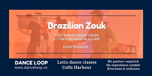 Brazilian Zouk with Sam & Justin - 4 week course - Oct-Nov
