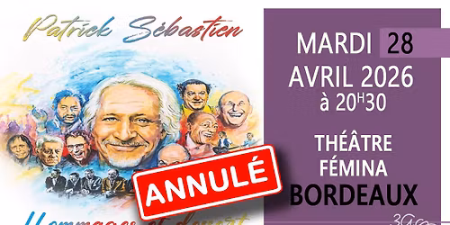 PATRICK SEBASTIEN - Hommages et dessert \u00e0 BORDEAUX