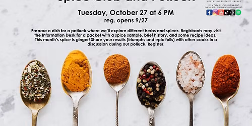 NDL Spice Club and Potluck