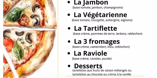 vente de pizzas \u00e0 emporter