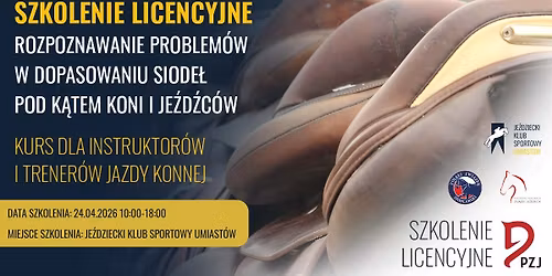 Specjalistyczne dopasowanie siode\u0142 - kurs dla instruktor\u00f3w jazdy konnej