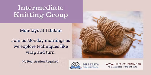  Intermediate Knitting Group