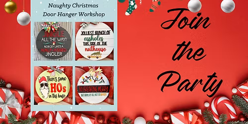 Choose Your Naughty Christmas Door Hanger