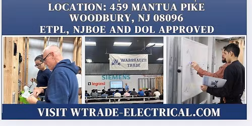 144 Hour Electrical Trade Program - ETPL NJBOE & DOL Approved - PAID PROGRAM