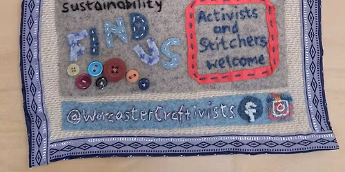 Craftivism at Refugee Event in Worc Cathedral