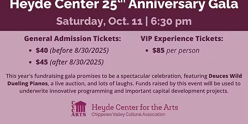 Deuces Wild Dueling Pianos - Heyde Center’s 25th Anniversary Gala