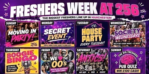 256 Freshers week 2026.