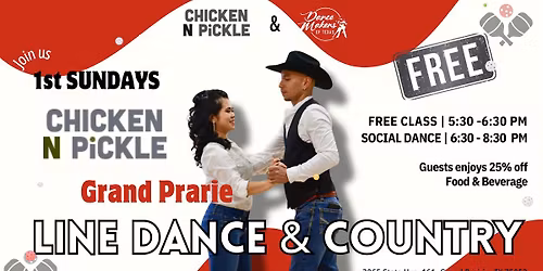 FREE Line Dance & Country Class with DanceMakers at Chicken N Pickle Grand Prairie