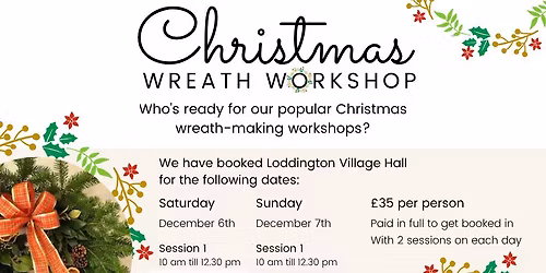 Christmas wreath making workshops