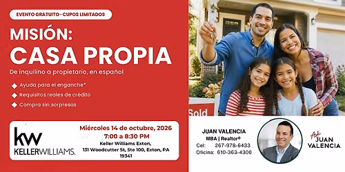 Misión: Casa Propia | Seminario gratuito para primeros compradores en Exton